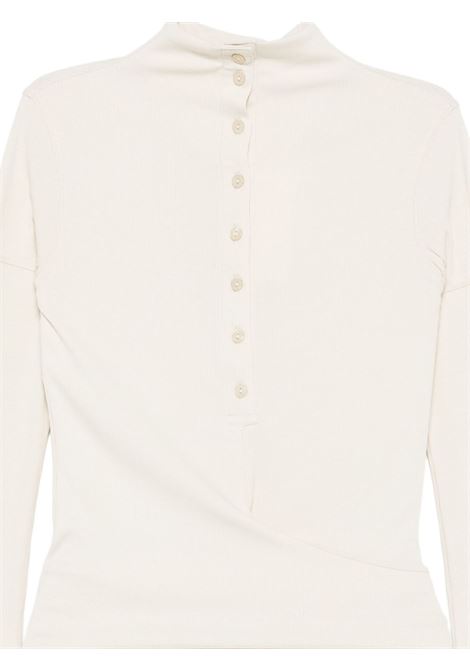 t-shirt button up wrap donna crema LOW CLASSIC | LW253TS040075